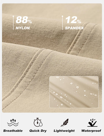 MoFiz capri pants water-beading droplets demonstrating water resistance