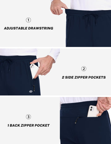 MoFiz men's hiking pants pocket layout with zipper pockets secures essentials.