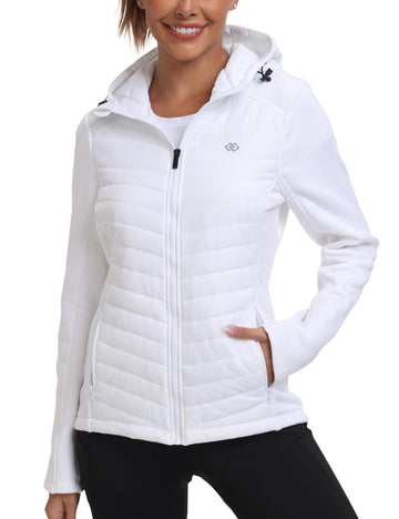 MoFiz women's lightweight warm jacket back view highlighting slim silhouette