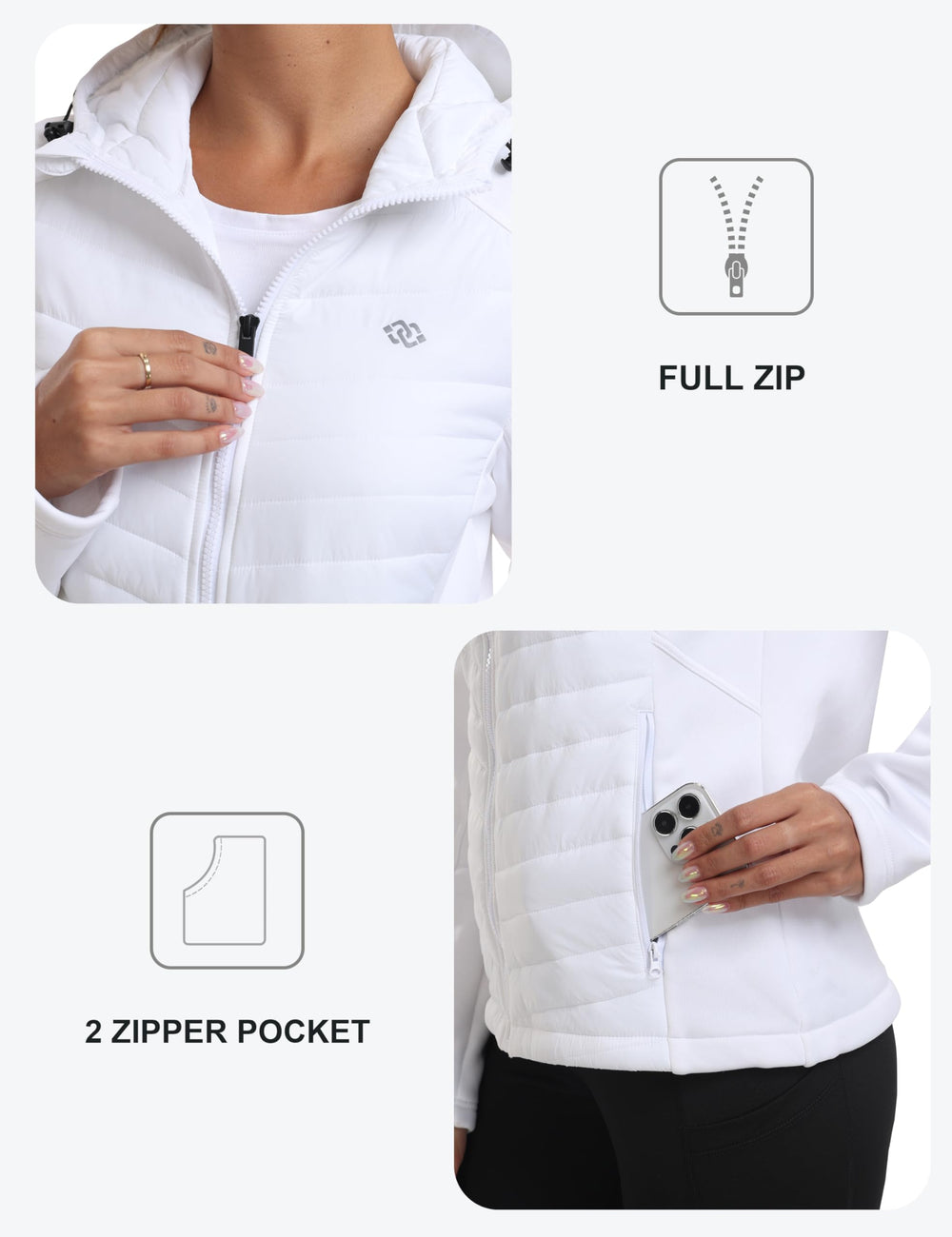 MoFiz jacket inside pockets for secure belongings during activity