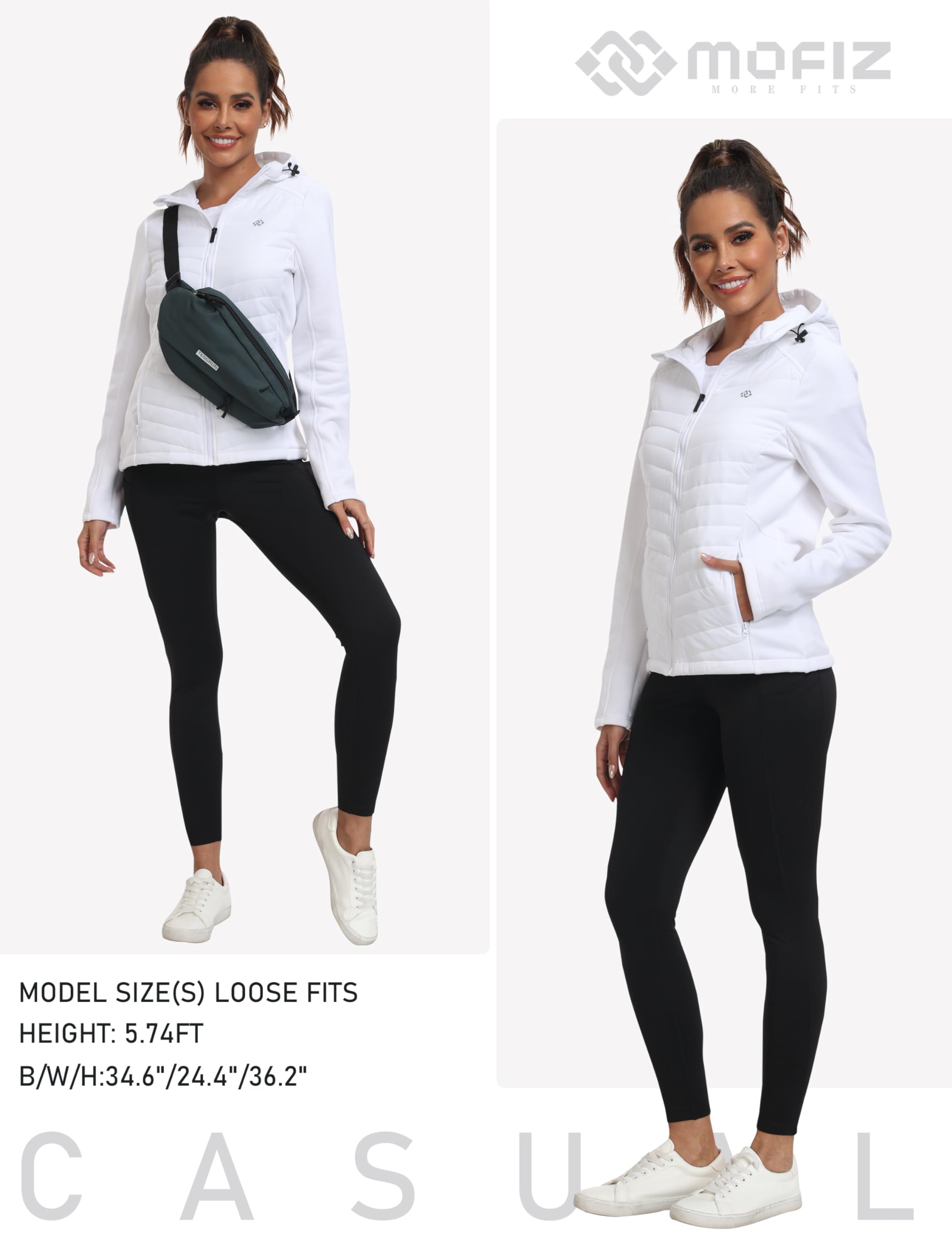 MoFiz lightweight warm jacket emphasizes its 390 g midlayer design