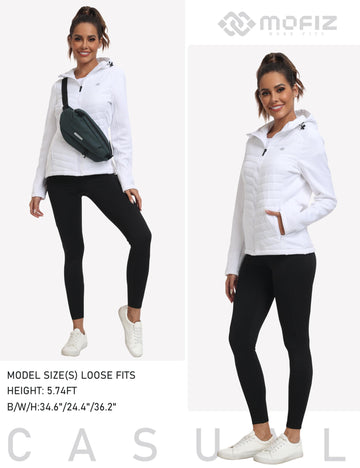 MoFiz lightweight warm jacket emphasizes its 390 g midlayer design
