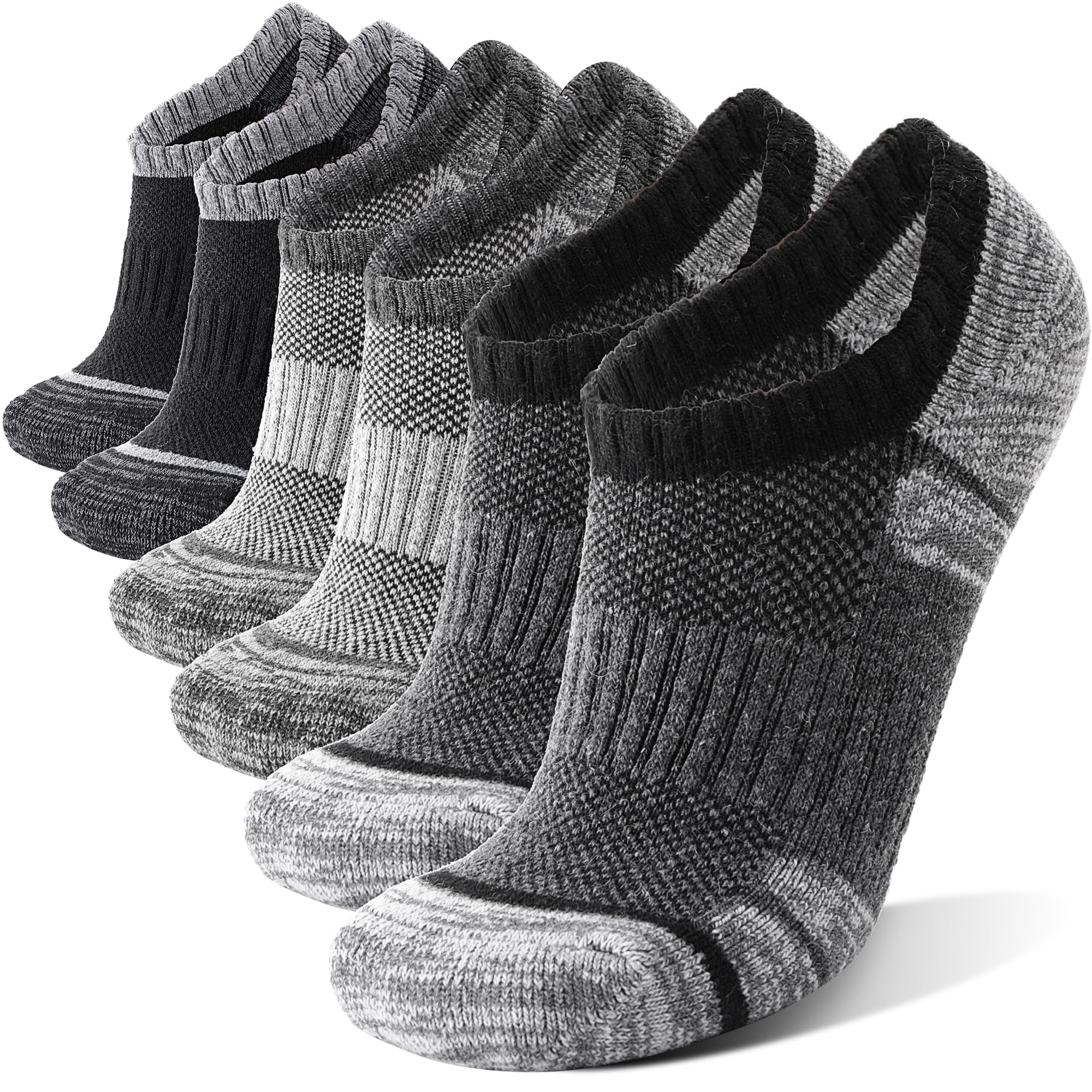 MOGGEI merino no-show socks grey-pack: lightweight warmth for outdoor activities