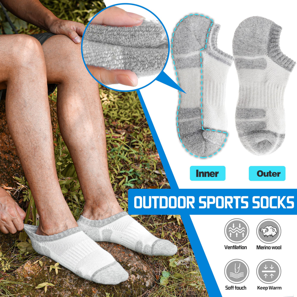MOGGEI merino wool socks odor-control breathable design for all-day freshness.