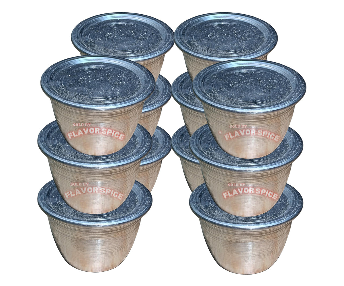 Moi Moi cooking aluminum cups with lids for bean cake, ideal for even steaming