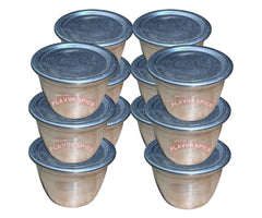 Moi Moi cooking aluminum cups with lids for bean cake, ideal for even steaming