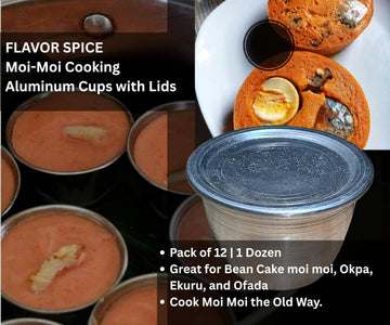 Moi Moi cups with lids for Okpa, Ekuru, and Ofada, sturdy molds and easy portions