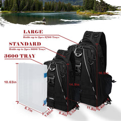 Front pocket designed for a 3600 tackle box