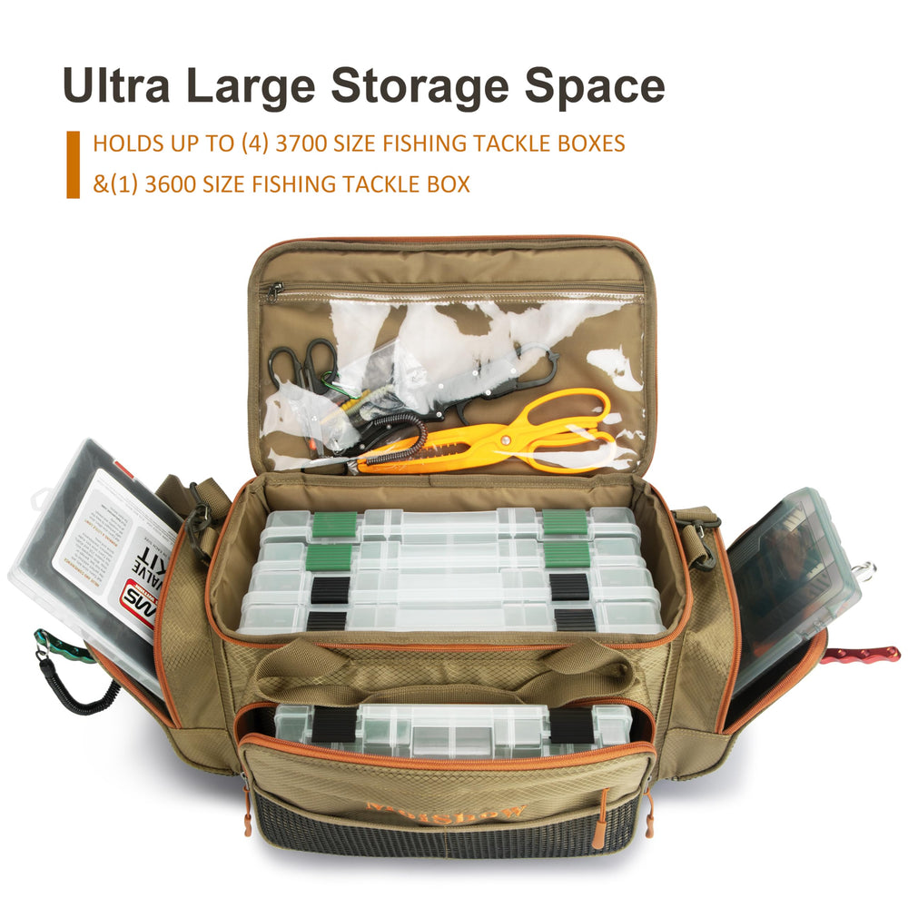 MoiShow multi-use bag suits fishing, camping, hunting, and outdoor trips.
