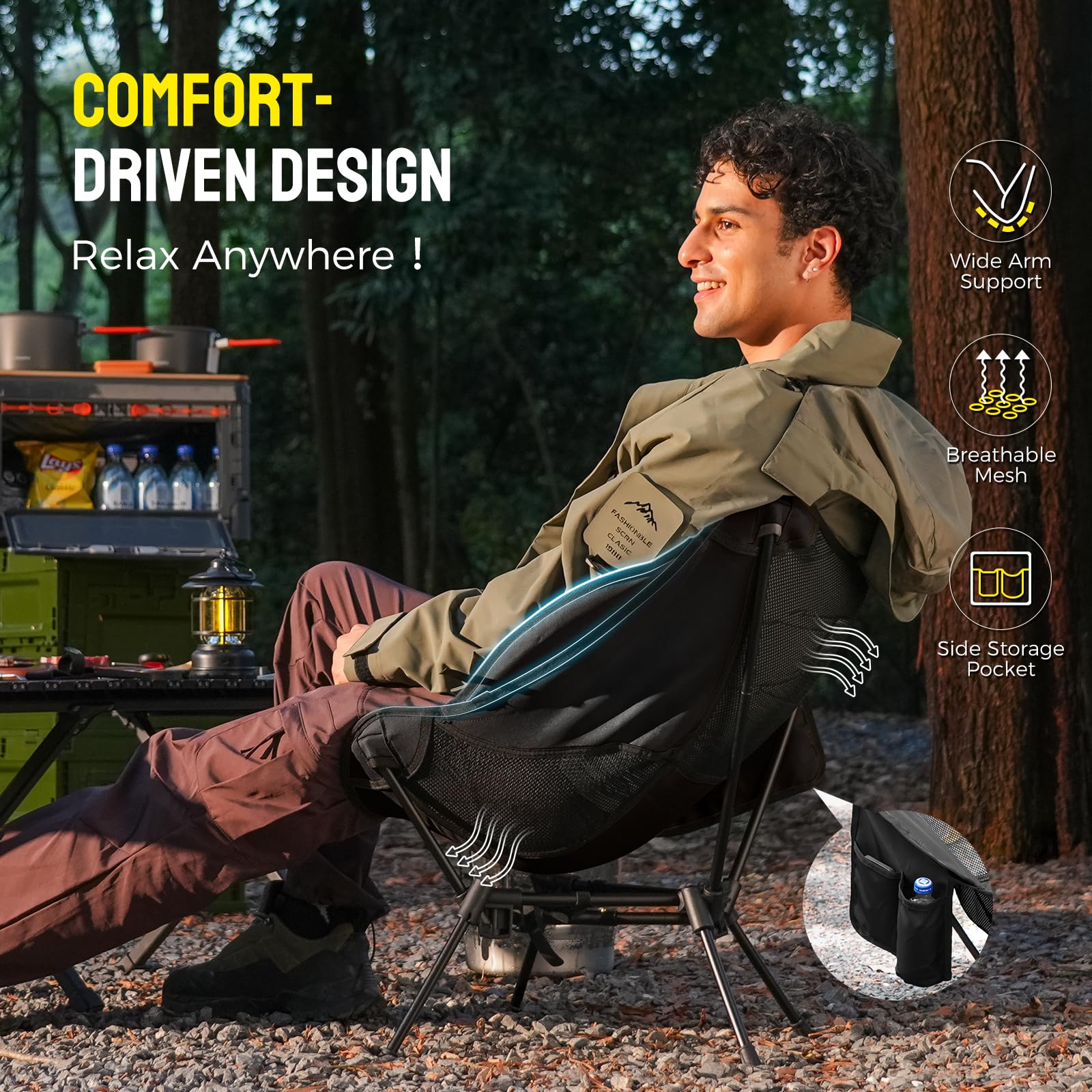 Mojest reinforced triangle structure enhances stability during outdoor use