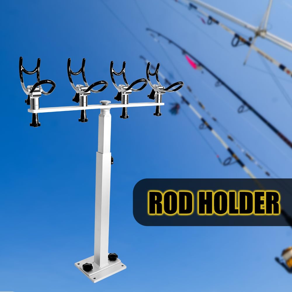Mojiate PVC-coated aluminum fishing rod holder close-up shows durable, corrosion-resistant construction.