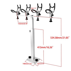 Mojiate rod holder 360-degree rotation enables versatile angling from any deck angle.