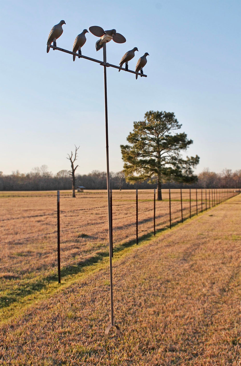 MOJO Outdoors Hard Ground Stirrup with steel spike eases setup on hard soil.