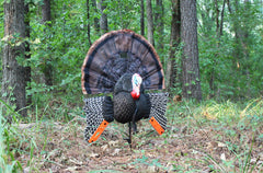 Durable ground stake anchors the decoy in breezy mornings.
