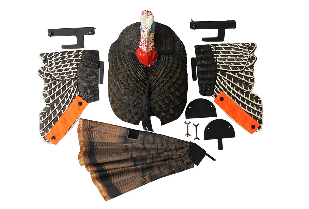 Removable wings enable versatile setups for turkey behavior.
