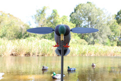 MOJO Outdoors silver mallard decoy motor saddle shows smooth operation during long hunts