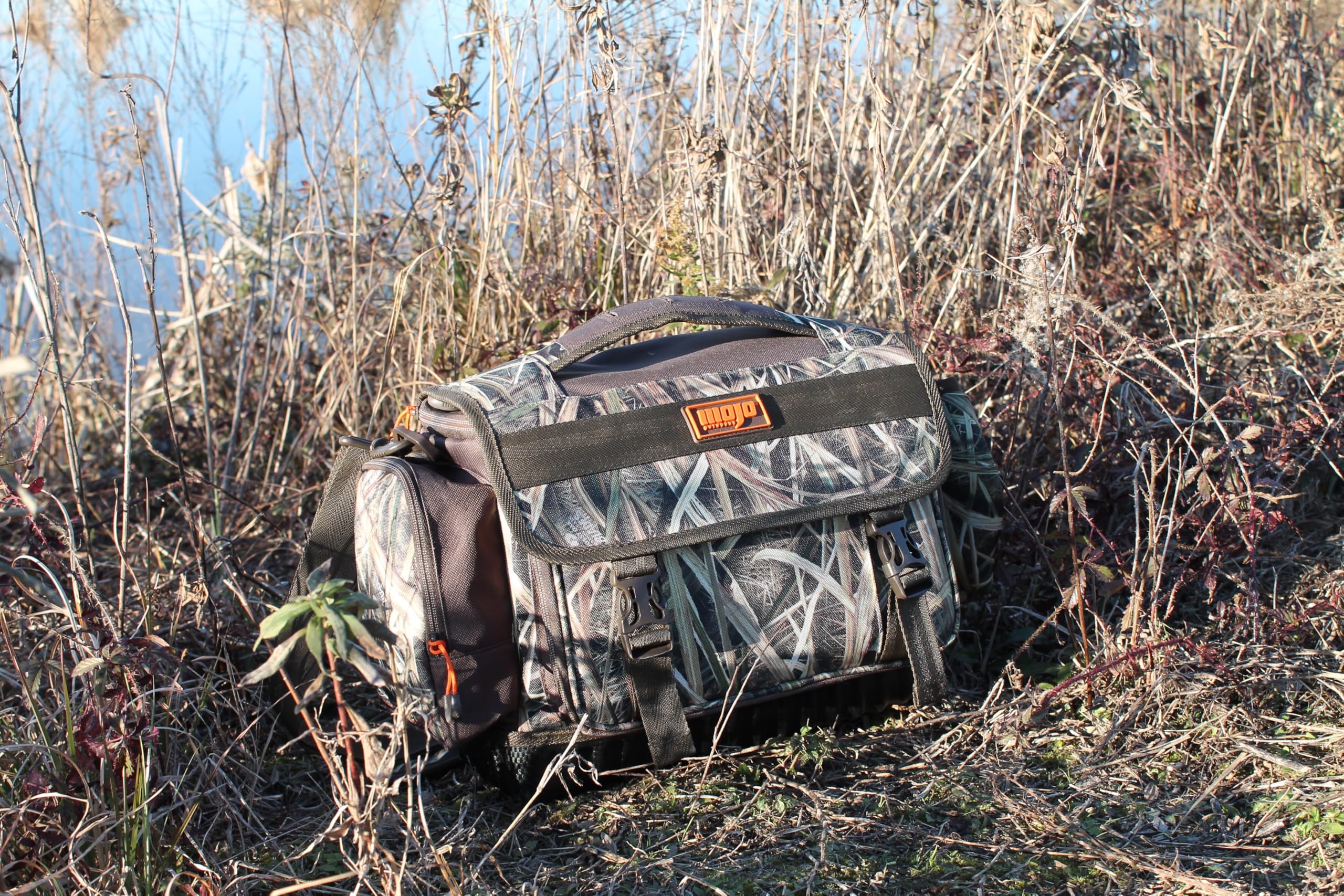 MOJO Outdoors water bottle holder keeps hydration within reach during hunts