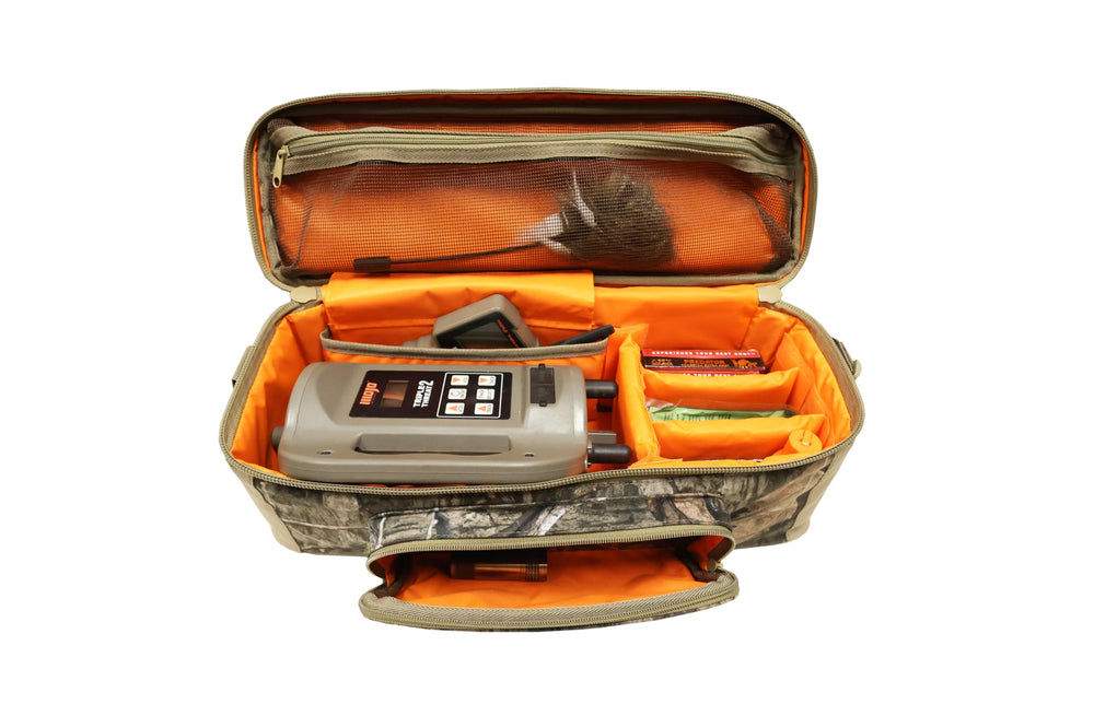 MOJO Outdoors Triple Threat 2 Bag includes mesh pockets and dividers for tidy accessory storage.