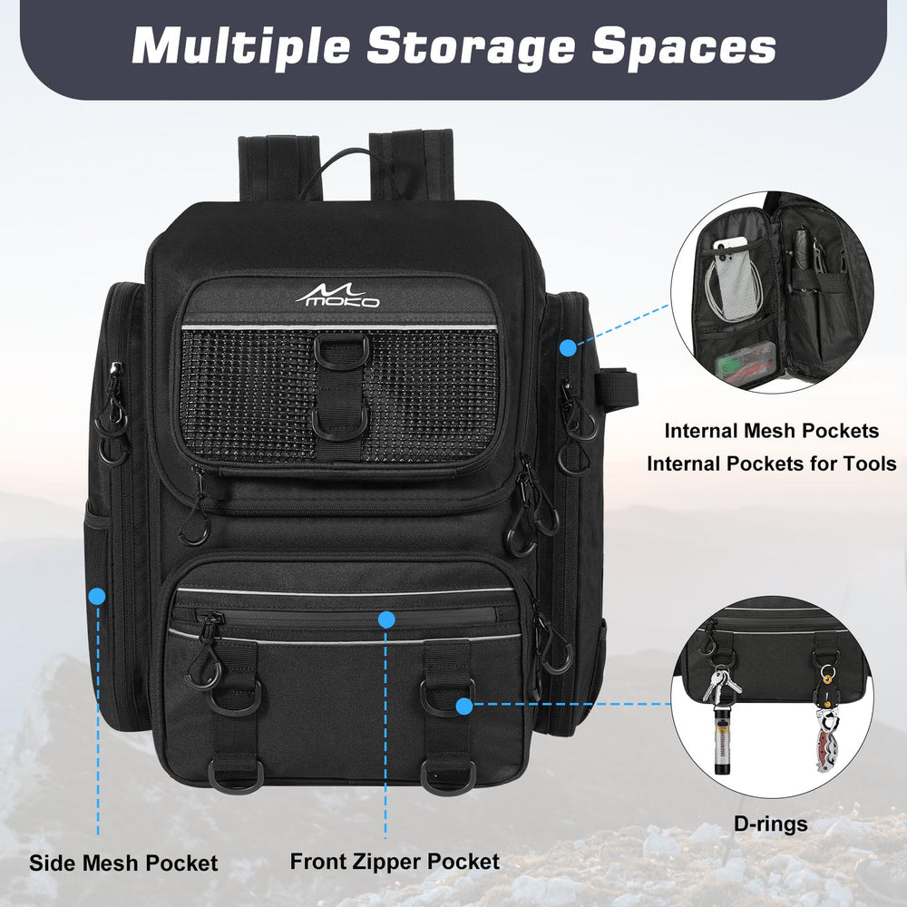 Top pocket with detachable binder for lures on MoKo bag