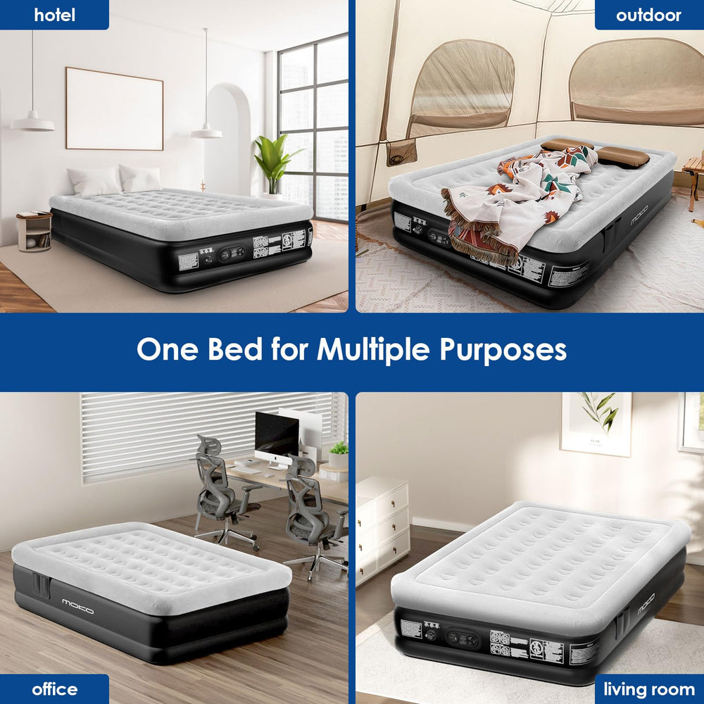 MoKo queen mattress comes with patches to help handle minor repairs during adventures.