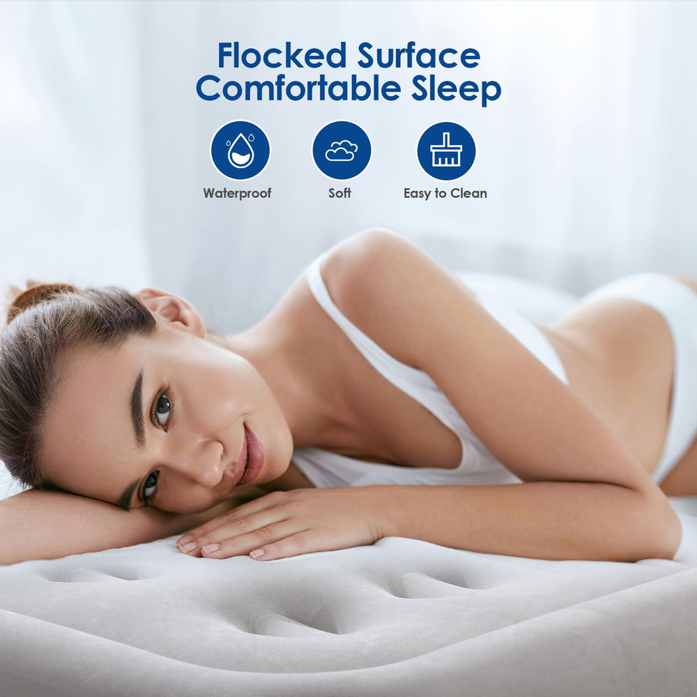MoKo honeycomb-support air mattress queen contours to your body for stable, pressure-relieving rest.