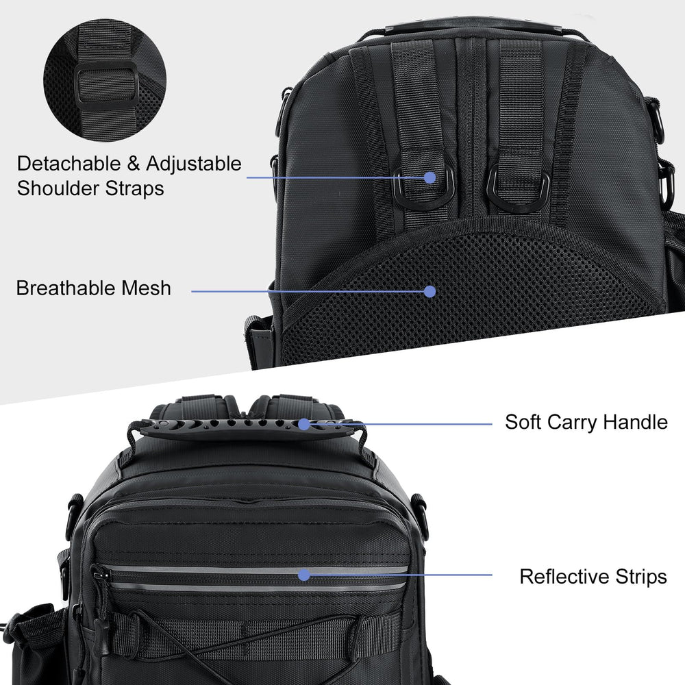 Side pocket displaying pliers and tools storage