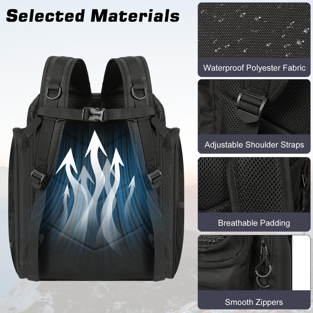 Ergonomic breathable back padding and straps