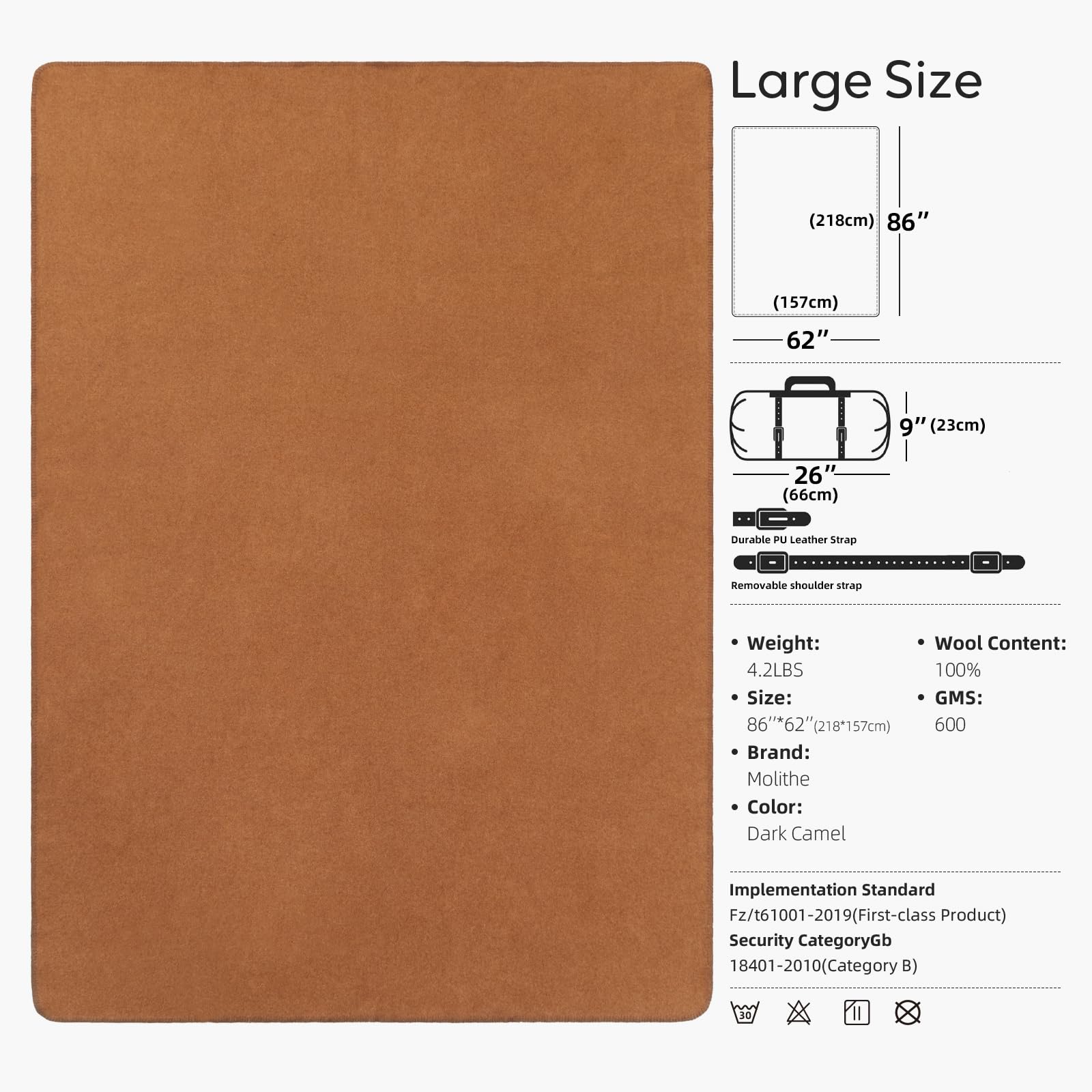 Molithe wool blanket care guide for longevity and care.