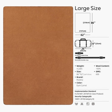 Molithe wool blanket care guide for longevity and care.