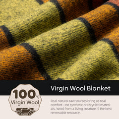 Molithe wool blanket with premium PU strap for easy portability