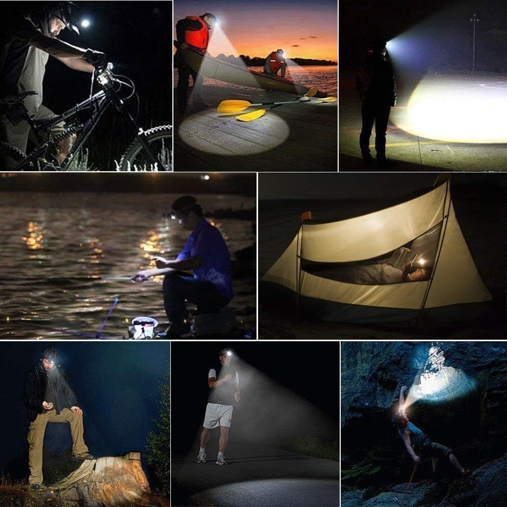 Mollo headlamp packaging includes USB cable for quick setup.