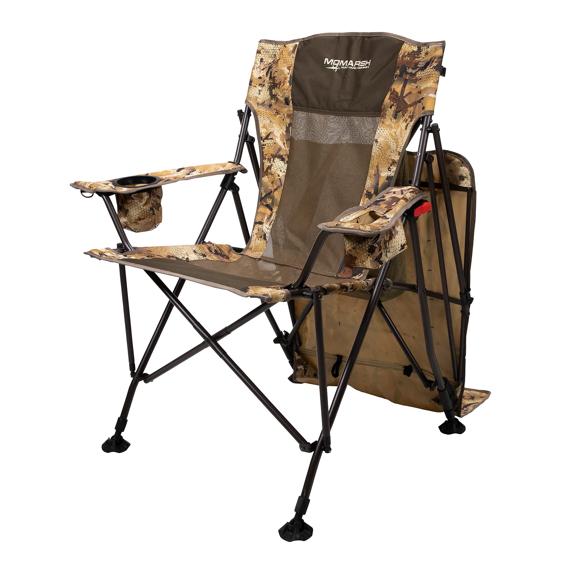 Momarsh dove chair with oversized feet for stable footing on uneven terrain