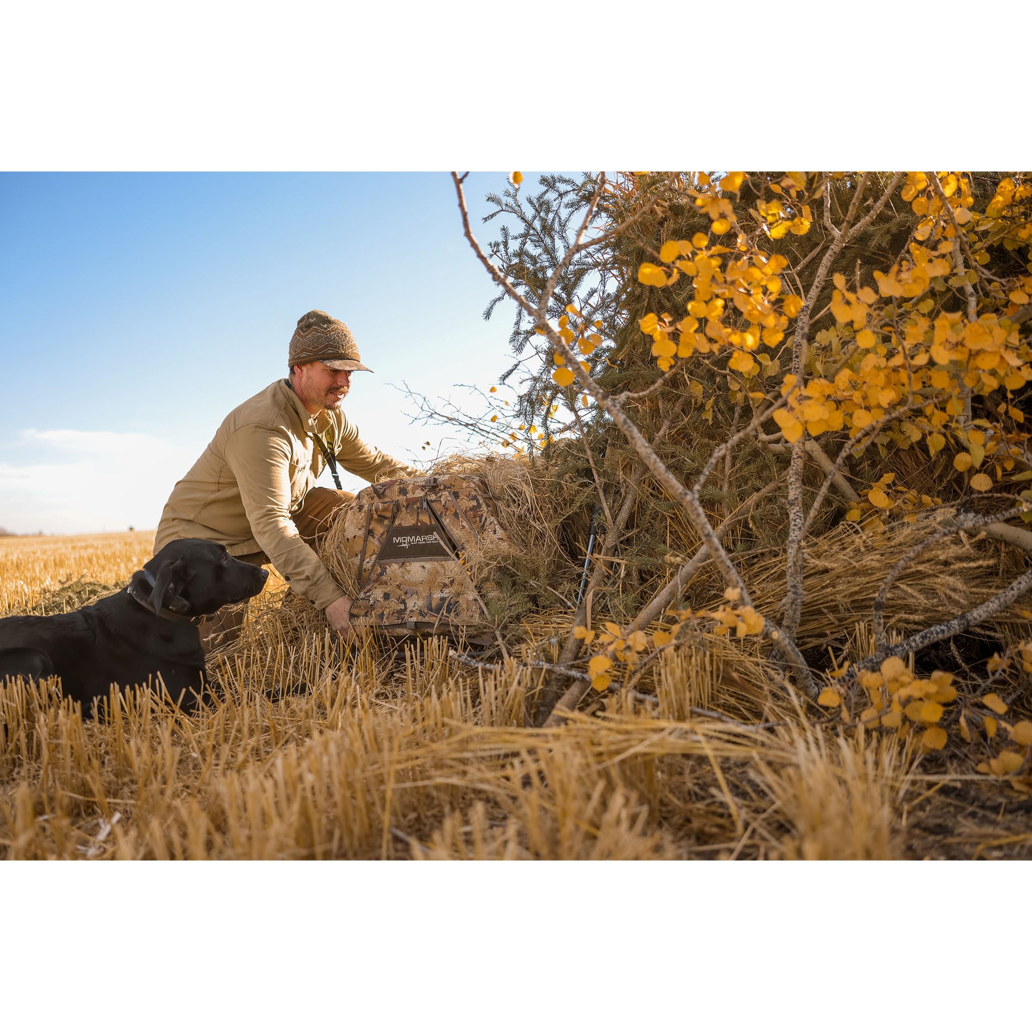 Momarsh Field House LP Gore Optifade Marsh pattern camouflages in marsh hunting.