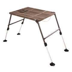 Momarsh Final Stand adjustable-height legs showing versatile field setup.