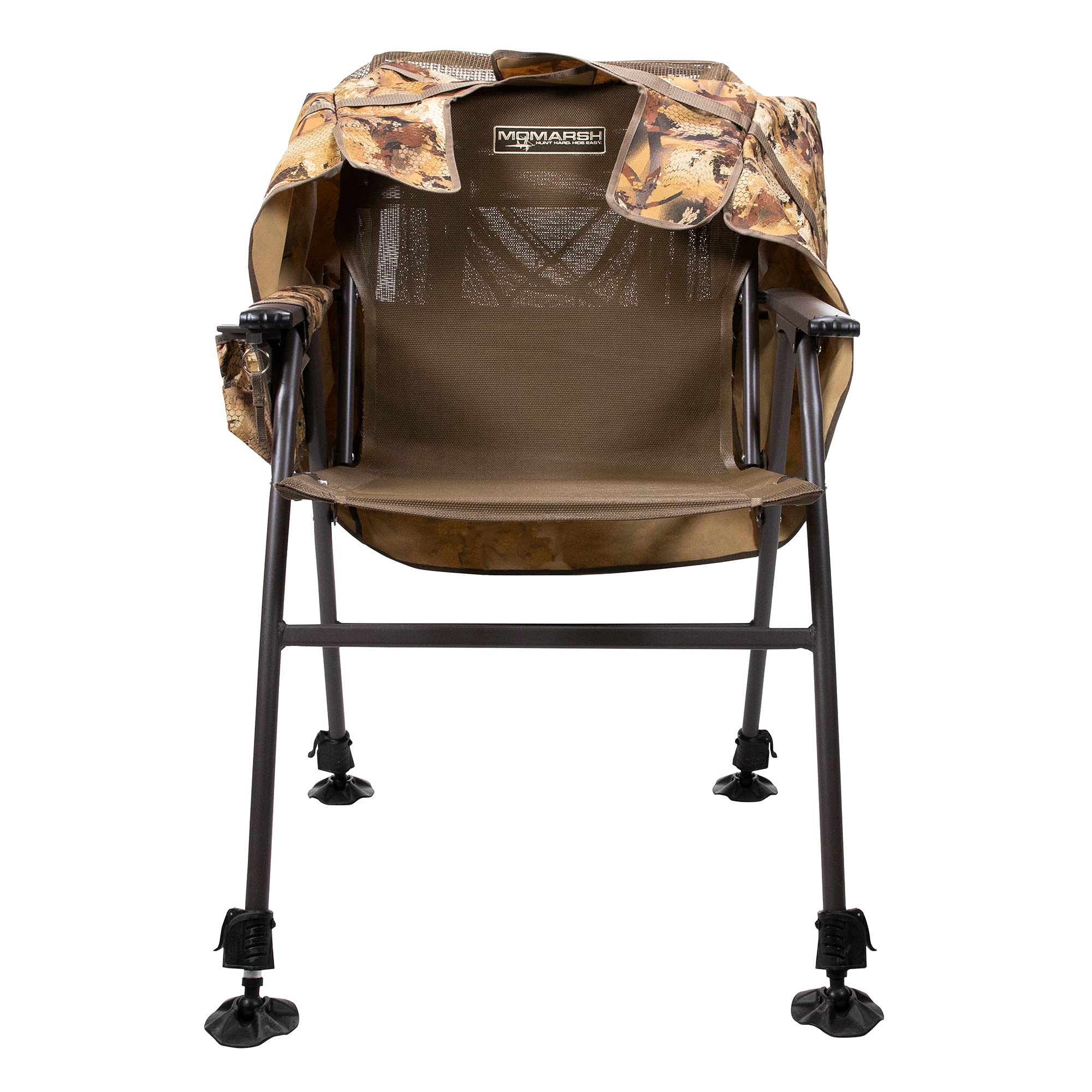 Momarsh Invisi Chair Blind System adjustable legs allow 18 to 29 inch height customization.