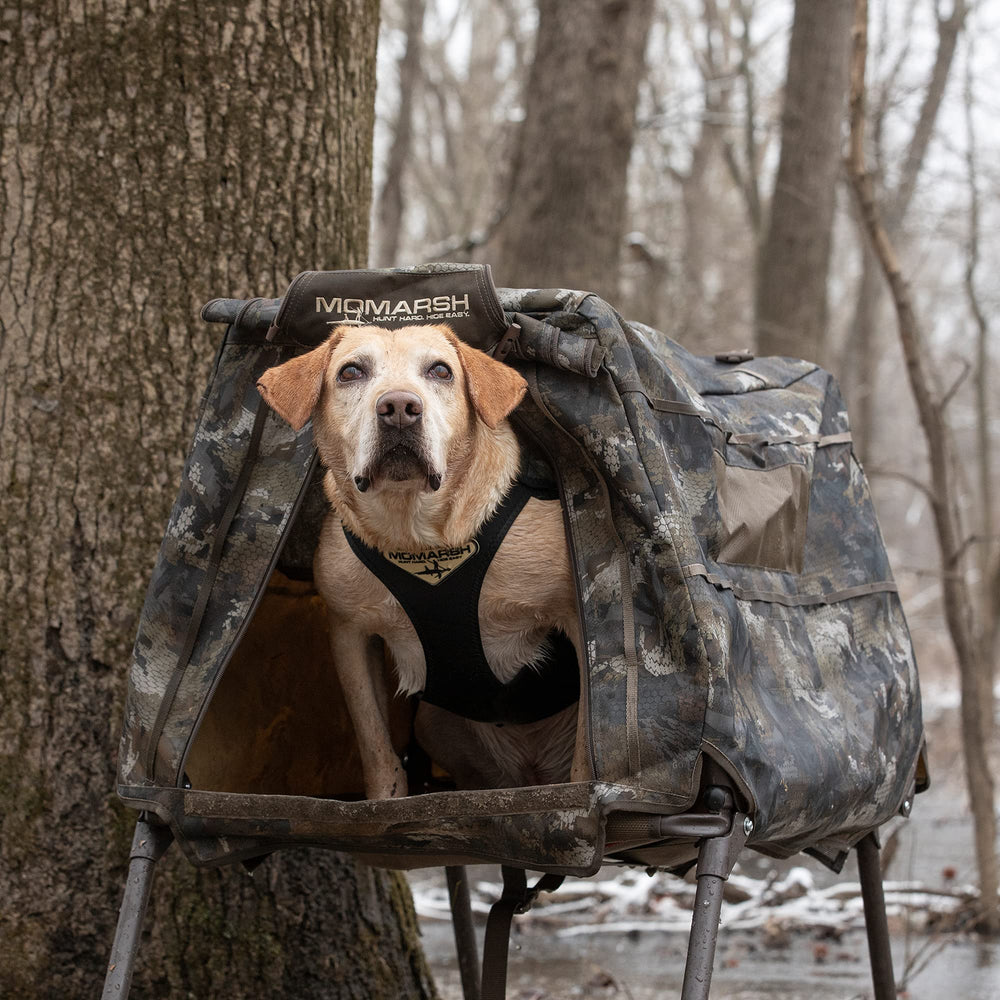 Momarsh Invisi Lab blind Optifade Timber camouflage aids concealment.