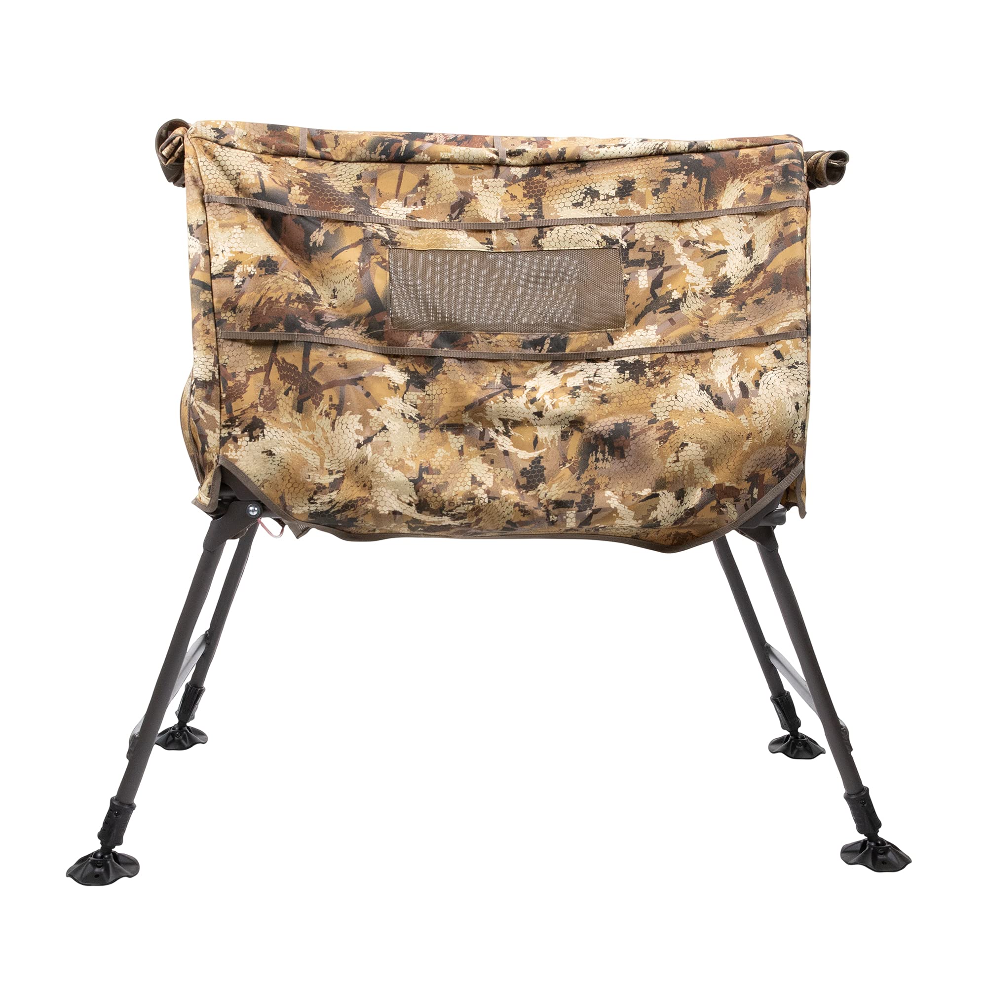 Momarsh Invisi Lab Dog Blind adjustable legs on uneven terrain
