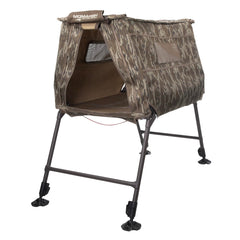 Momarsh Invisi Lab Dog Blind adjustable-legs enable stable setup on uneven terrain.