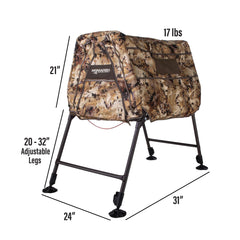 Momarsh Invisi Lab Dog Blind front zipper doors for quick access