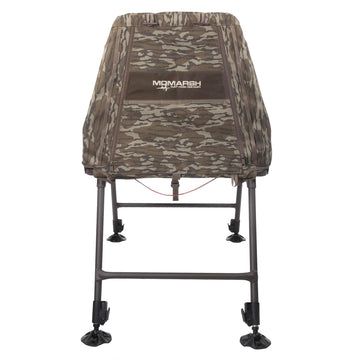Momarsh Invisi Lab Dog Blind pivoting-mud-feet prevent sinking in soft ground.