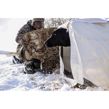 Momarsh InvisiLab snow cover close-up durability for harsh winter use.