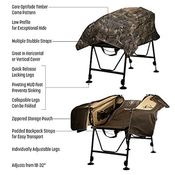 Momarsh InvisiMan blind adjustable legs 0-30 inches for varied terrain