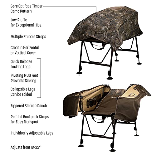 Momarsh InvisiMan blind adjustable legs 0-30 inches for varied terrain