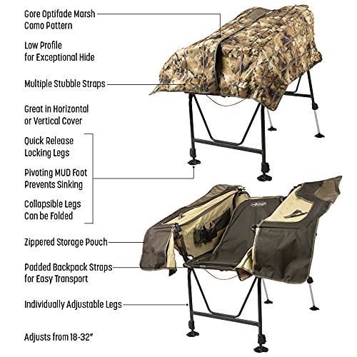 Momarsh InvisiMan blind adjustable legs for versatile terrain height