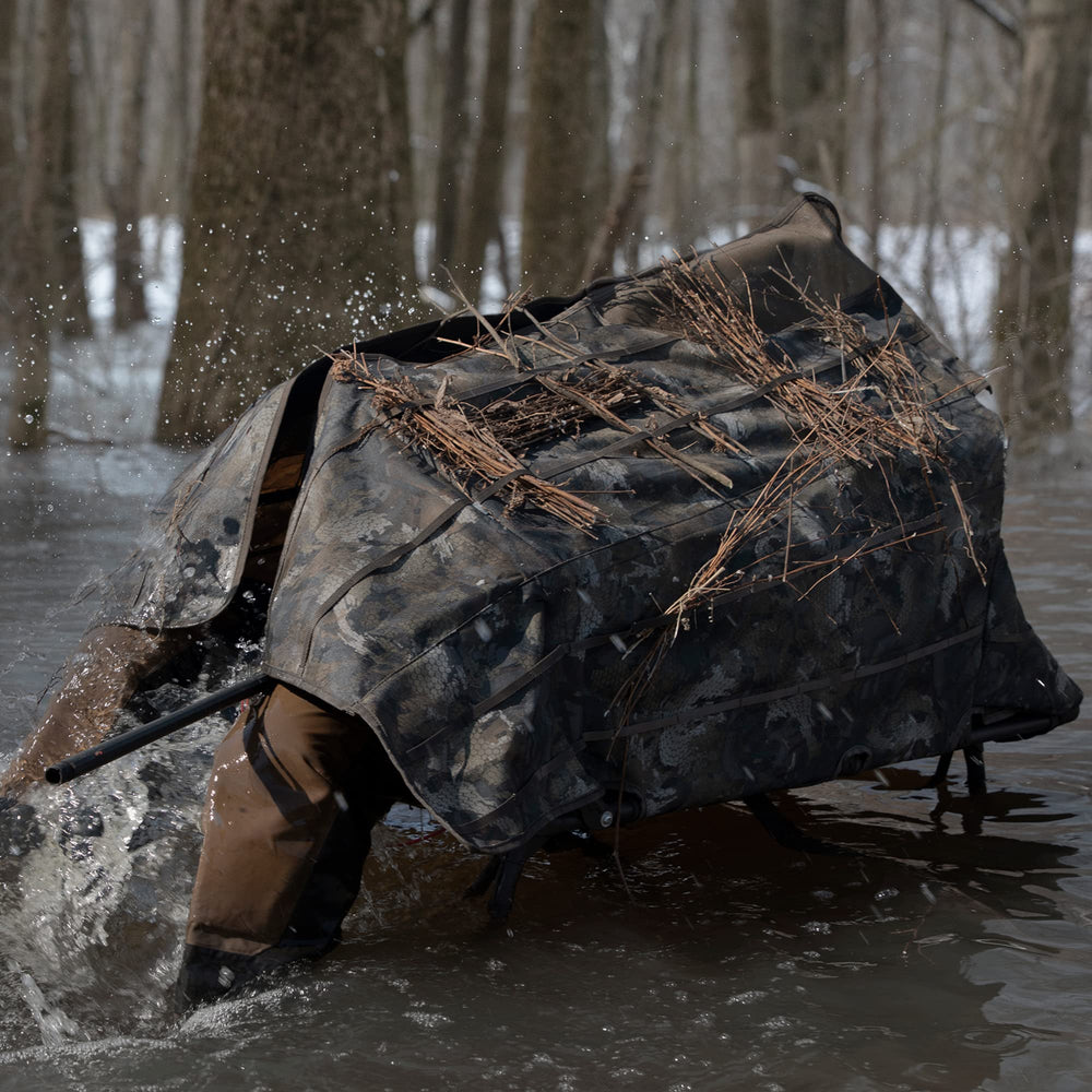 Momarsh InvisiMan blind interior storage keeps gear organized