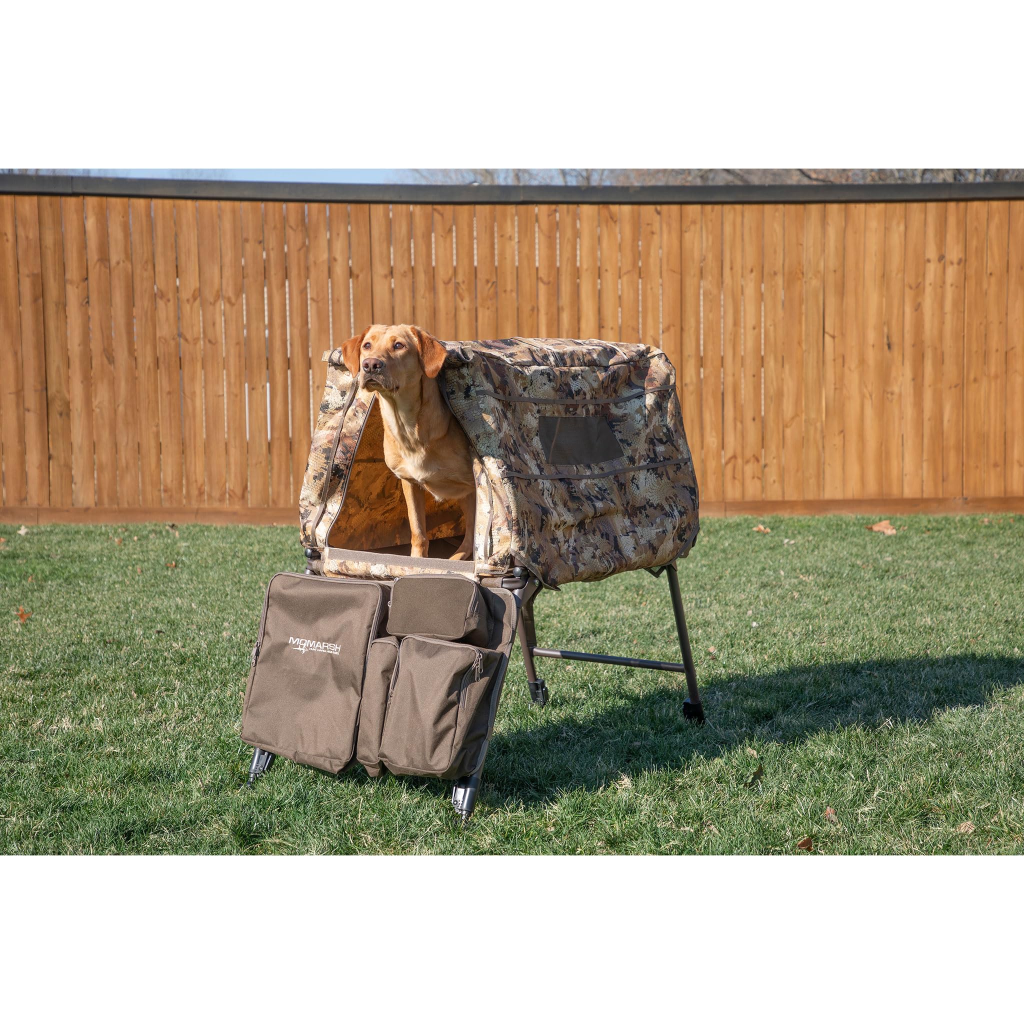 Momarsh LabLocker field-ready storage keeps dog gear accessible.