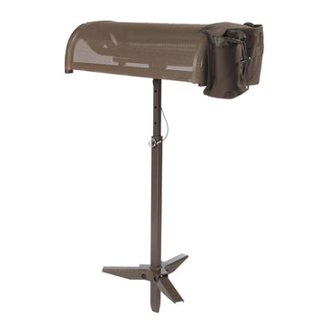 Momarsh lightweight mobile marsh saddle in leaning setup for versatile hunting comfort.
