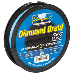 Momoi Diamond Braid Gen III 8X 300yds; smooth cast for easy line release.