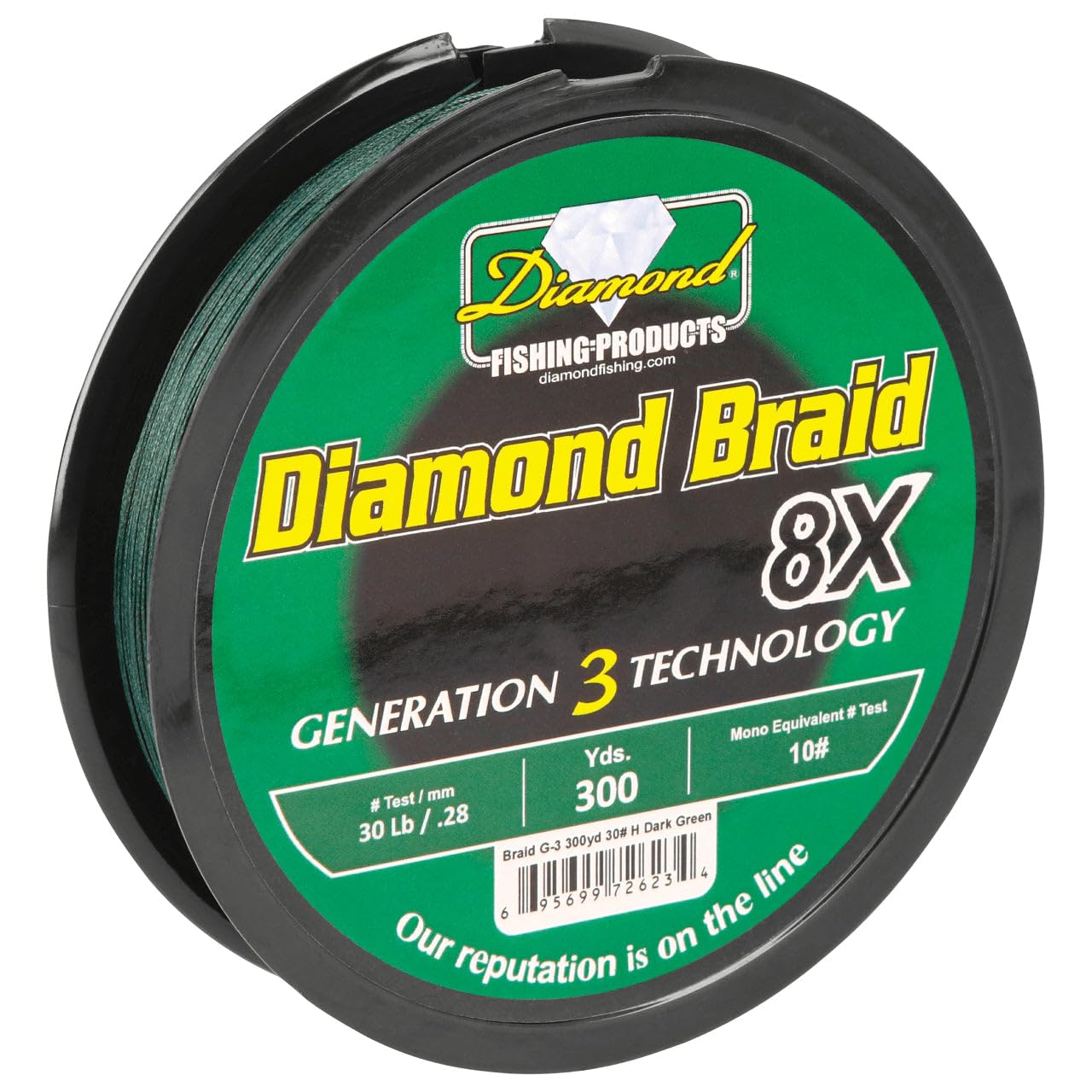 Momoi Diamond Braid Gen III 8X 300yds coated finish reduces line fray