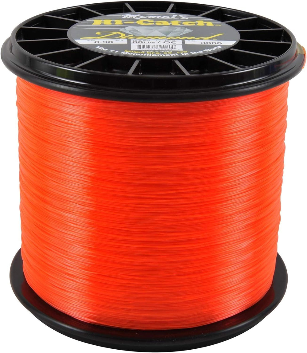 Full spool view: 1000 yd Momoi Diamond Line - 100 lb - Hi-Vis Yellow